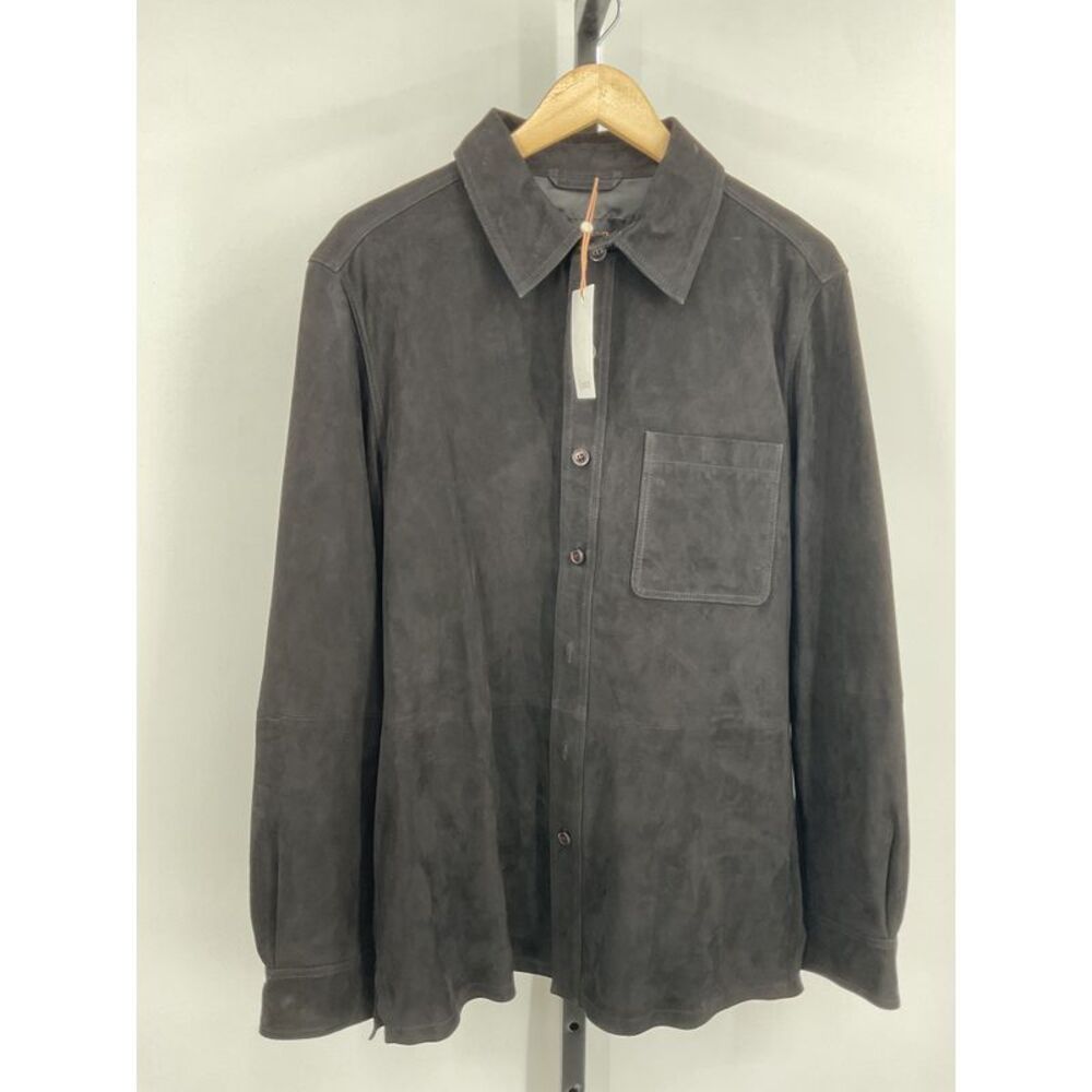 Quince Men's 100% Suede Overshirt Black M